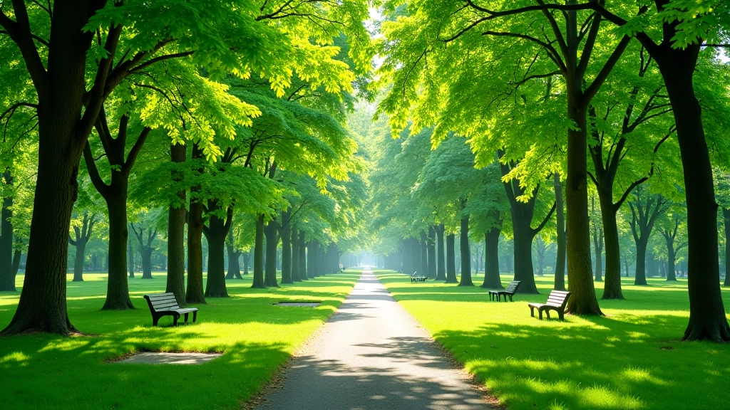 Pražský Stromovka park v letních měsících